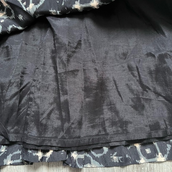 TOAST Black Patterned A-Line Below Knee Skirt UK 12 - Picture 4 of 8